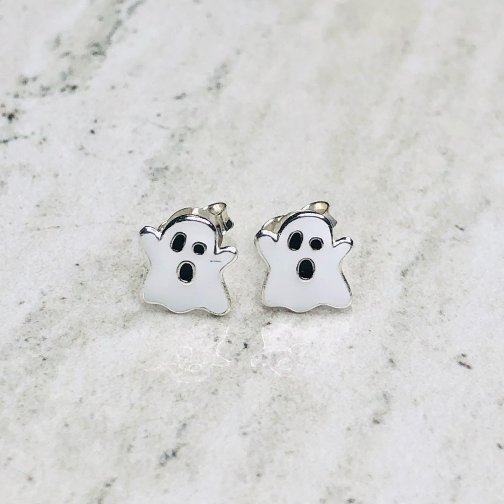 925 Sterling Silver Ghost Earrings